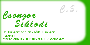 csongor siklodi business card